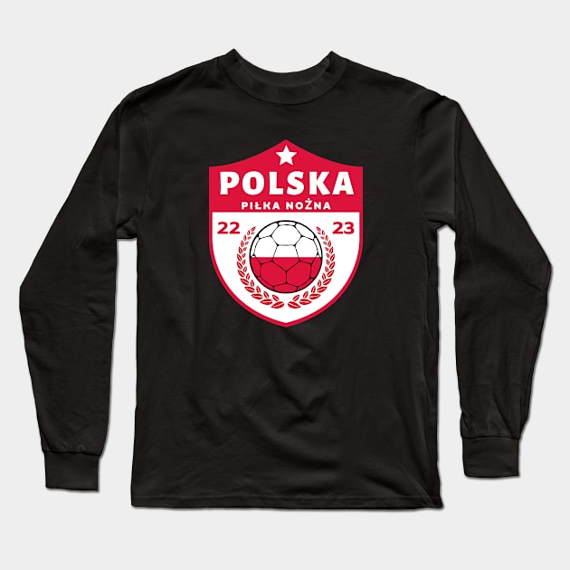 Polska Football Long Sleeve T-Shirt by footballomatic